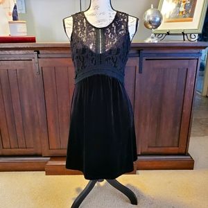 Miss Me black velvet dress